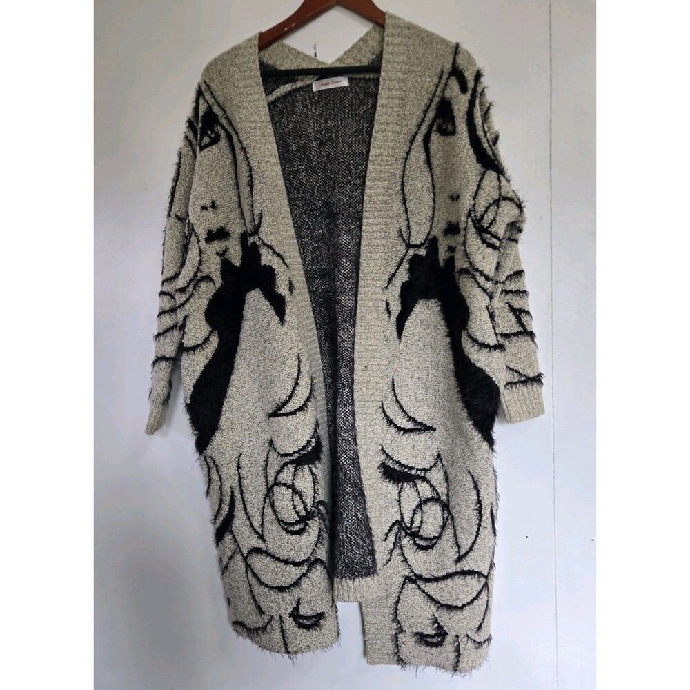 Simply Couture Sweater Womens One Size Oversized Batwing Cardigan Artsy Eclectic